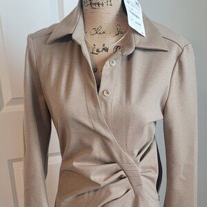 ZARA Tan Wrap Front Pantsuit Top/Blazer - Tan - Size M (Matching Pant available)